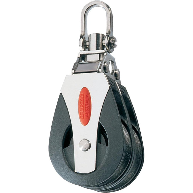 Ronstan Series 40 Ball Bearing Block - Double - Swivel Head [RF40200] - Essenbay Marine