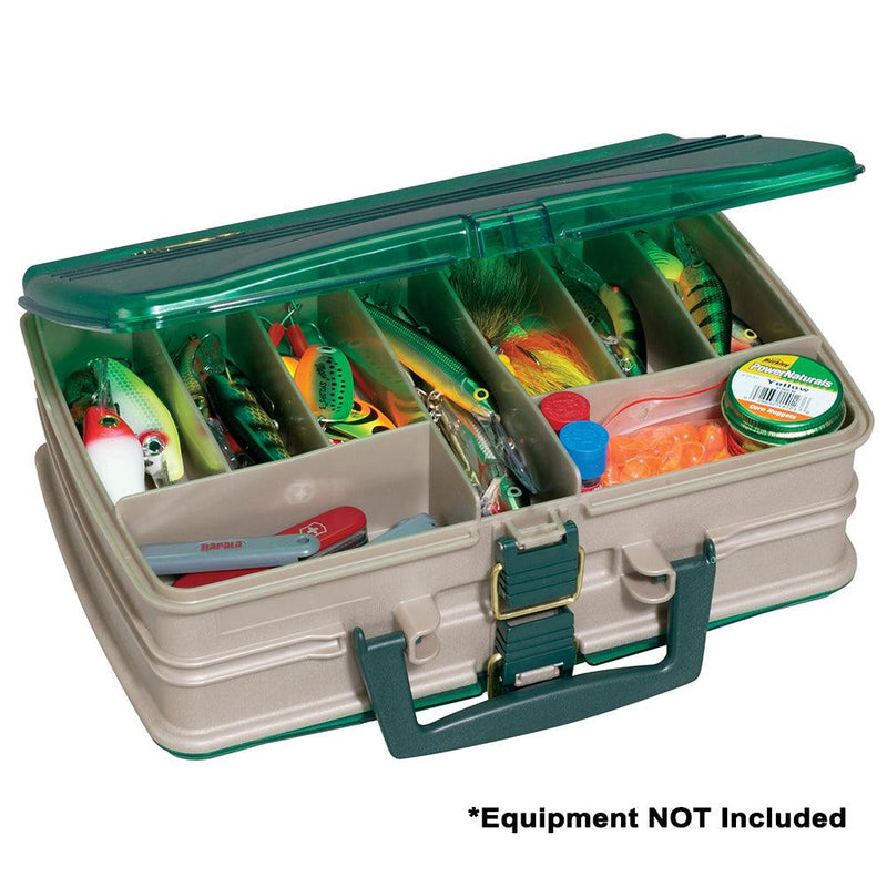 Plano Double-Sided 20-Compartment Satchel - Sandstone/Green [112000] - Essenbay Marine