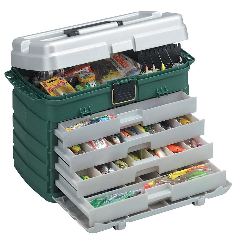 Plano 4-Drawer Tackle Box - Green Metallic/Silver [758005] - Essenbay Marine