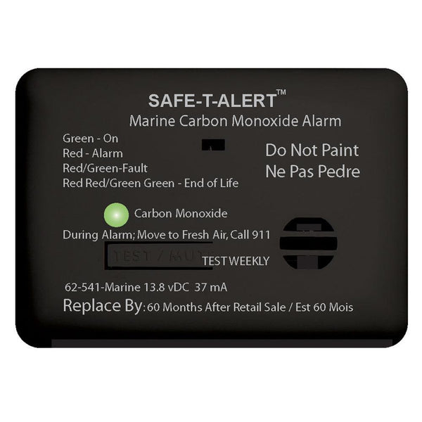 Safe-T-Alert 62 Series Carbon Monoxide Alarm - 12V - 62-541-Marine - Surface Mount - Black [62-541-MARINE-BL] - Essenbay Marine