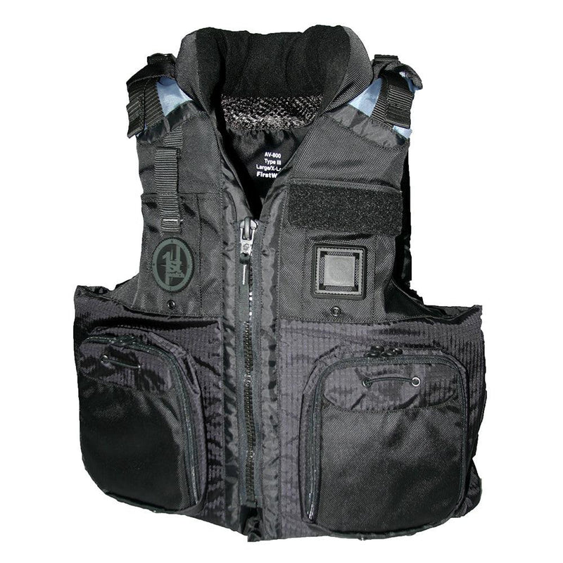 First Watch AV-800 Four Pocket Flotation Vest - Black - Small to Medium [AV-800-BK-S/M] - Essenbay Marine