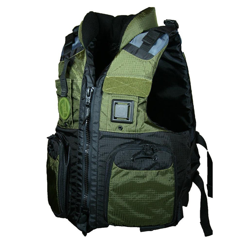 First Watch AV-800 Four Pocket Flotation Vest - OD Green - Small to Medium [AV-800-GN-S/M] - Essenbay Marine