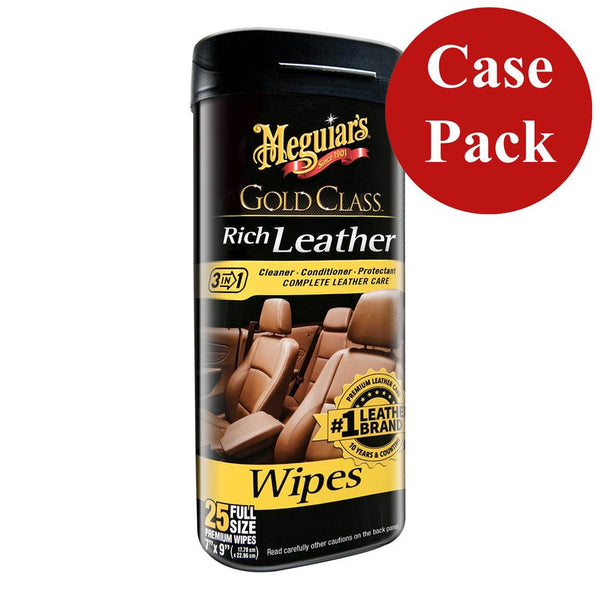 Meguiars Gold Class Rich Leather Cleaner  Conditioner Wipes *Case of 6* [G10900CASE] - Essenbay Marine