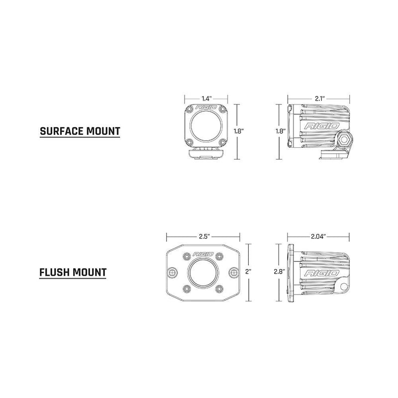 RIGID Industries Ignite Flush Mount Diffused - Single - Black [20631] - Essenbay Marine