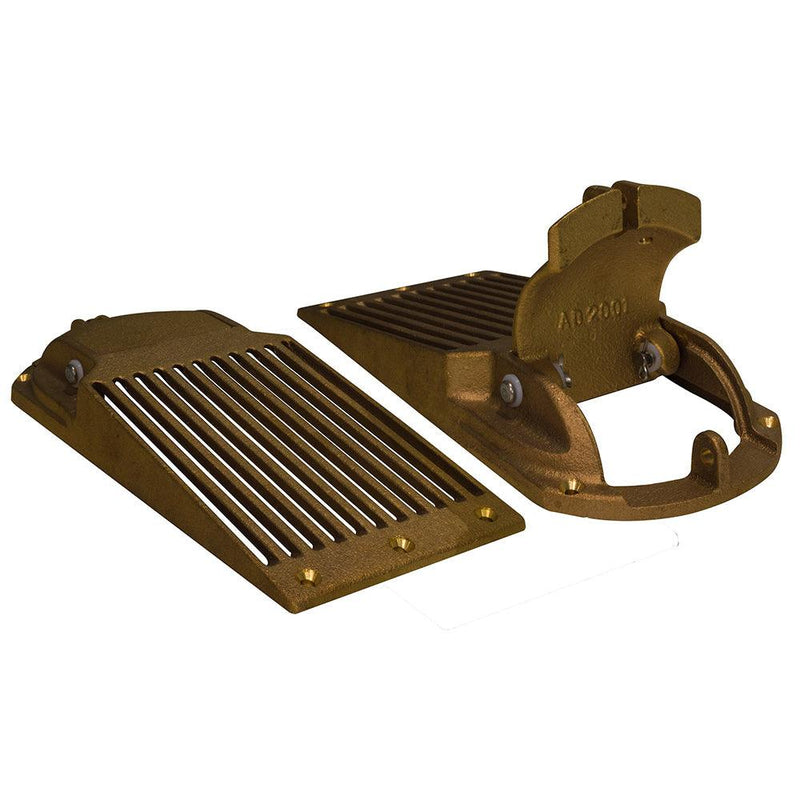 GROCO Bronze Slotted Hull Scoop Strainer w/Access Door f/Up to 1-1/4" Thru Hull [ASC-1250] - Essenbay Marine