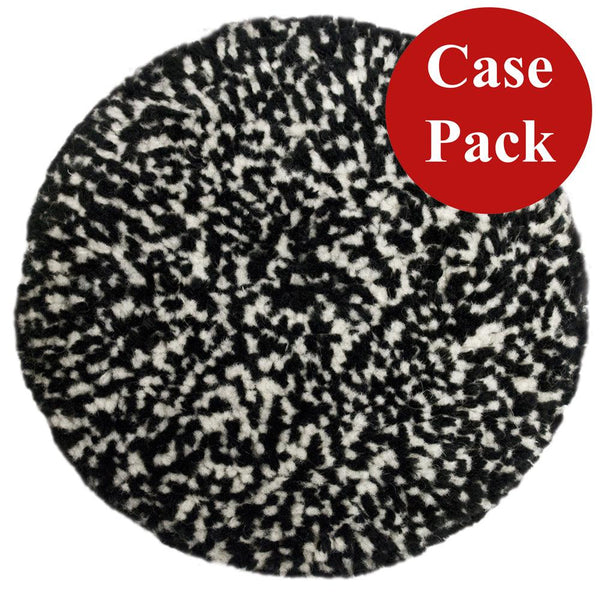Presta Wool Compounding Pad - Black  White Heavy Cut - *Case of 12* [890146CASE] - Essenbay Marine