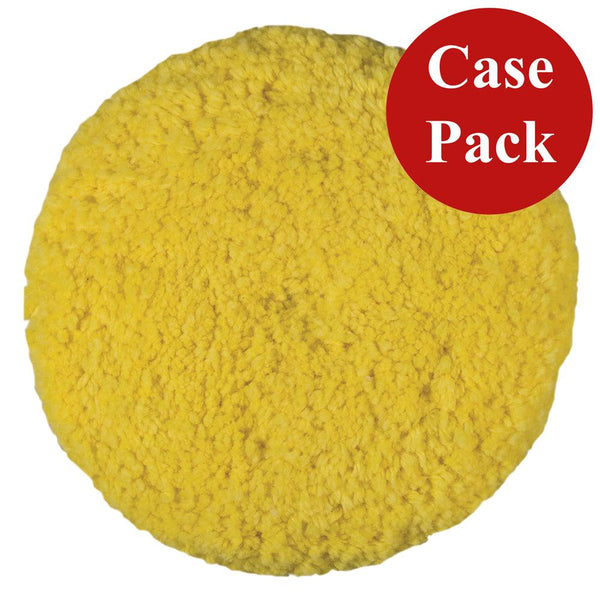 Presta Rotary Blended Wool Buffing Pad - Yellow Medium Cut - *Case of 12* [890142CASE] - Essenbay Marine