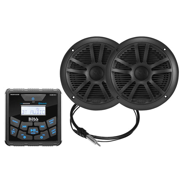 Boss Audio MCKGB450B.6 Marine Stereo  6.5" Speaker Kit - Black [MCKGB450B.6] - Essenbay Marine