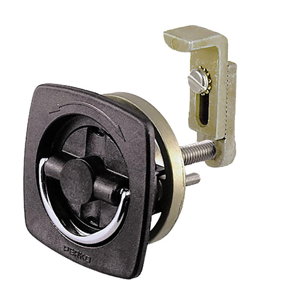 Perko Flush Latch - Non-Locking - 2.5" x 2.5" w/Offset Adjustable Cam Bar [0932DP2BLK] - Essenbay Marine
