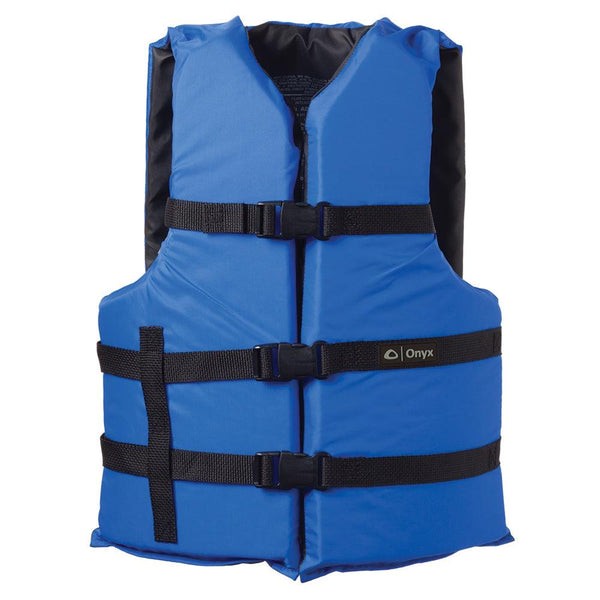 Onyx Nylon General Purpose Life Jacket - Adult Universal - Blue [103000-500-004-12] - Essenbay Marine