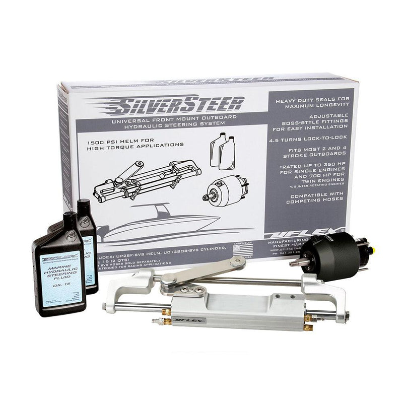 Uflex SilverSteer Universal Front Mount Outboard Hydraulic Tilt Steering System - 1500PSI V2 [SILVERSTEER 2TB] - Essenbay Marine