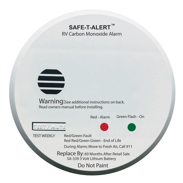 Safe-T-Alert SA-339 White RV Battery Powered CO2 Detector [SA-339-WHT] - Essenbay Marine
