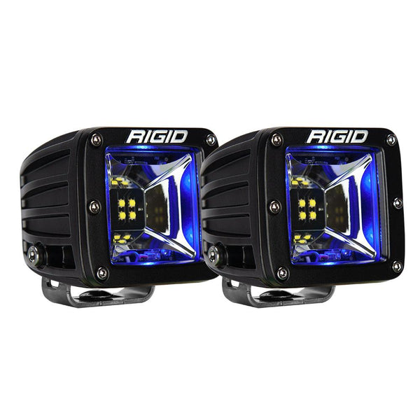 RIGID Industries Radiance Scene Lights - Surface Mount Pair - Black w/Blue LED Backlight [68201] - Essenbay Marine