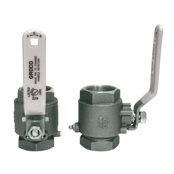 GROCO 3/4" NPT Stainless Steel In-Line Ball Valve [IBV-750-S] - Essenbay Marine