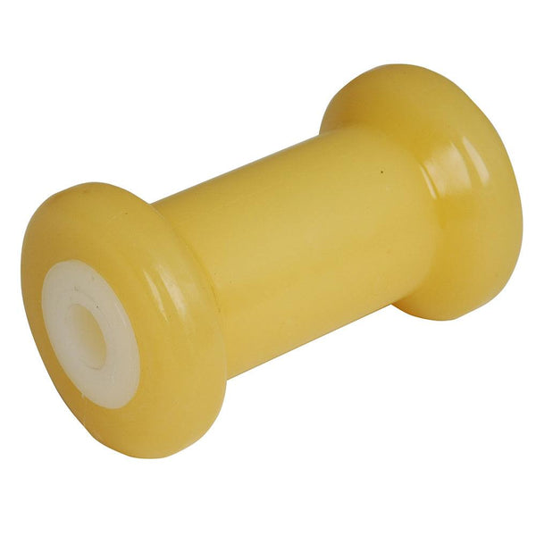 C.E. Smith Spool Roller 5" - 5/8" ID - Gold TPR w/Bushing White Solid [29712] - Essenbay Marine