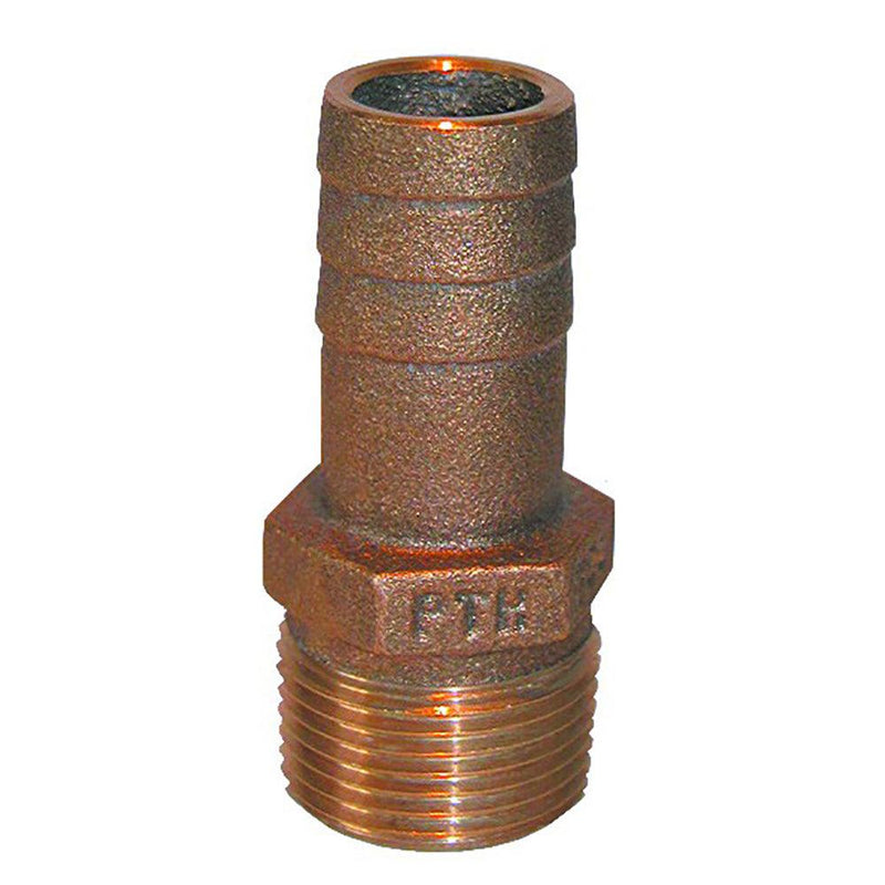 GROCO 1/2" NPT x 1/2" ID Bronze Pipe to Hose Straight Fitting [PTH-500] - Essenbay Marine