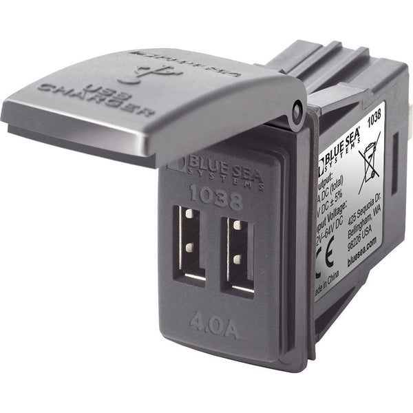 Blue Sea 1038 48V Dual USB Charger Contura Switch Mount [1038] - Essenbay Marine