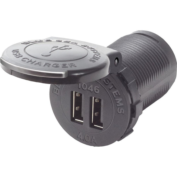 Blue Sea 1046 48V Dual USB Charger Socket Mount [1046] - Essenbay Marine