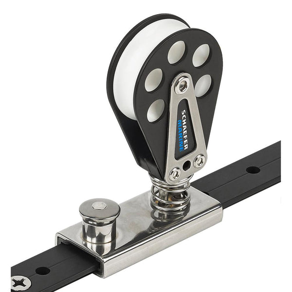 Schaefer Spring Loaded/Lined Slide/Aluminum f/1" T-Track [504-82] - Essenbay Marine