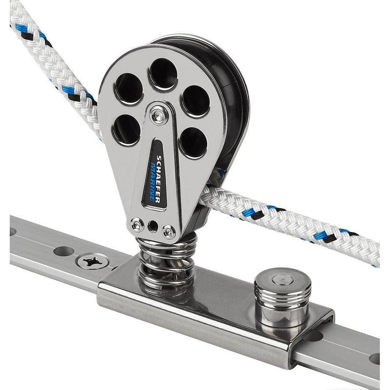 Schaefer Spring Loaded/Lined Slide/Stainless Steel f/1-1/4" T-Track [705-92] - Essenbay Marine