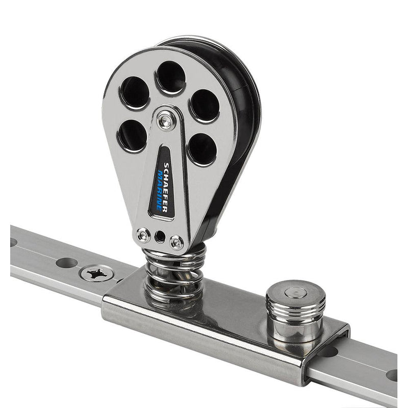 Schaefer Spring Loaded/Lined Slide/Stainless Steel f/1-1/4" T-Track [705-92] - Essenbay Marine