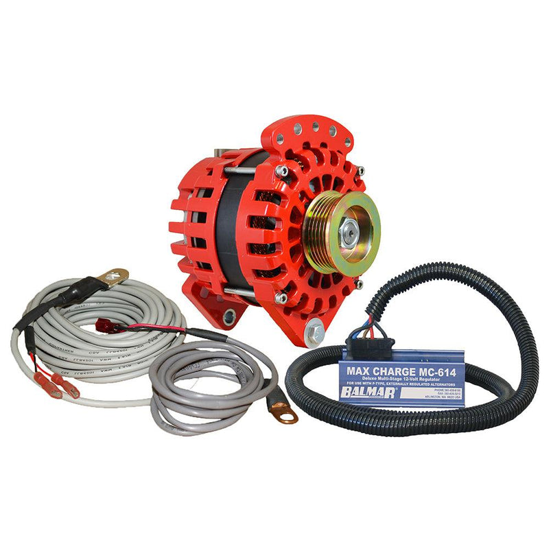 Balmar Alternator 3.15" Dual Foot Saddle K6 Serpentine Pulley Regulator  Temp Sensor - 170A Kit - 12V [XT-DF-170-K6-KIT] - Essenbay Marine