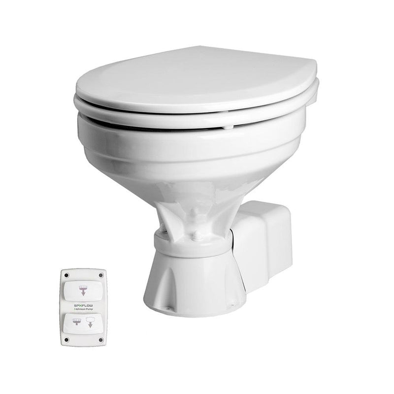 Johnson Pump Aqua T Toilet - Electric - Comfort - 12V w/Solenoid [80-47232-03] - Essenbay Marine