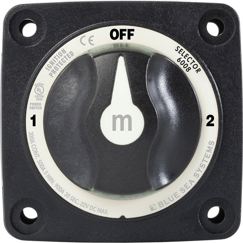 Blue Sea 6008200 m-Series Selector 3 Position Battery Switch - Black [6008200] - Essenbay Marine