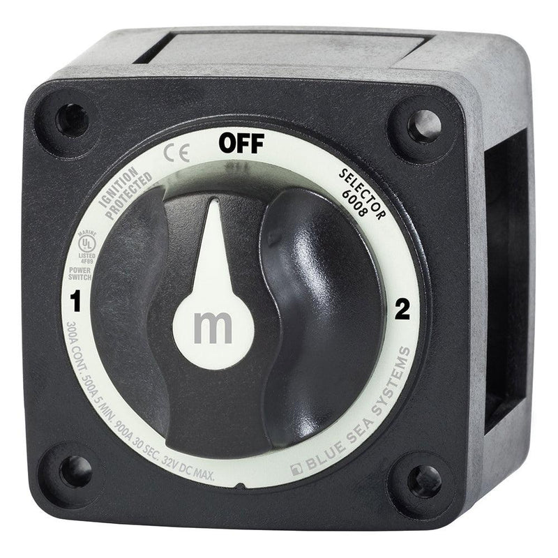 Blue Sea 6008200 m-Series Selector 3 Position Battery Switch - Black [6008200] - Essenbay Marine