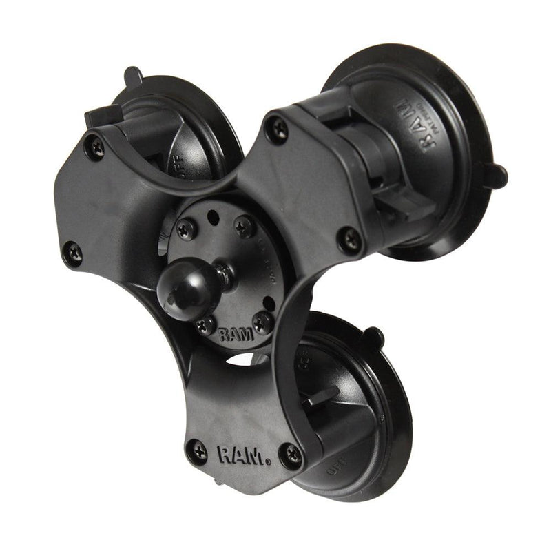 RAM Mount Twist-Lock Triple Suction Cup Ball Base [RAP-B-365-224-1U] - Essenbay Marine