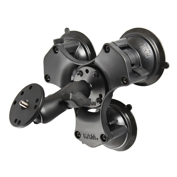 RAM Mount Twist-Lock Triple Suction Mount w/1/4"-20 Stud [RAP-B-365-224-202AU] - Essenbay Marine