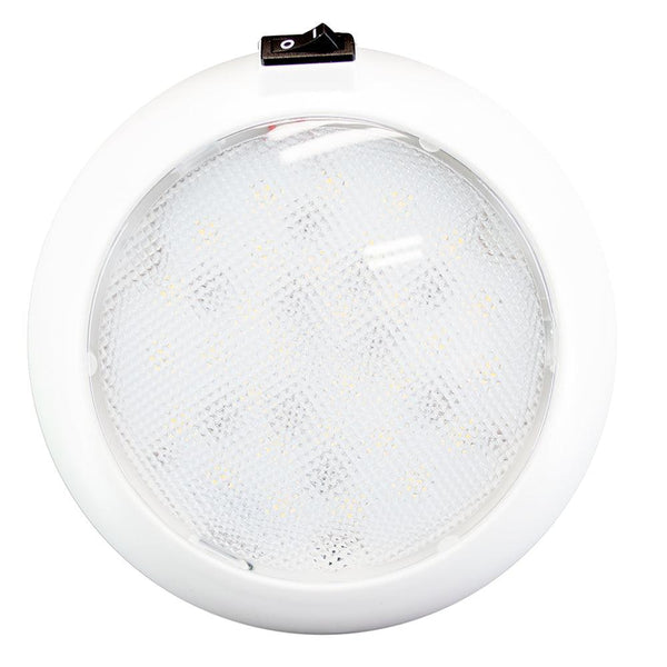 Innovative Lighting 5.5" Round Some Light - White/Red LED w/Switch - White Housing [064-5140-7] - Essenbay Marine