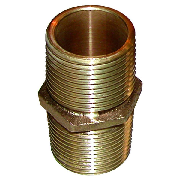 GROCO Bronze Pipe Nipple - 1/2" NPT [PN-500] - Essenbay Marine