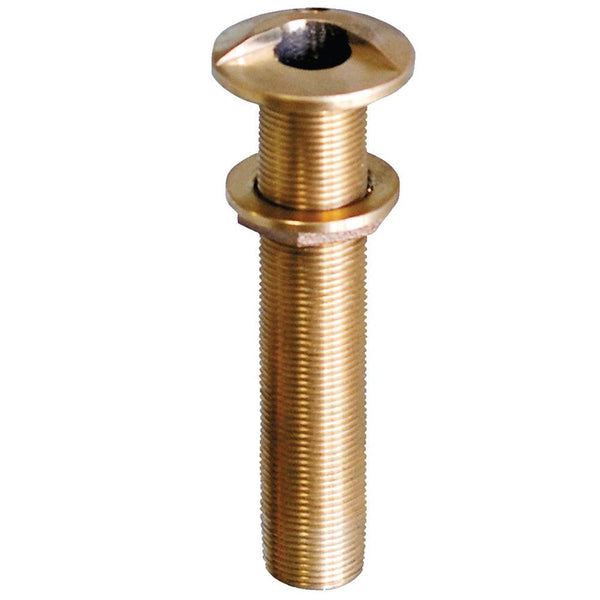 GROCO 1-1/2" Bronze Extra Long High Speed Thru-Hull Fitting w/Nut [HSTHXL-1500-W] - Essenbay Marine