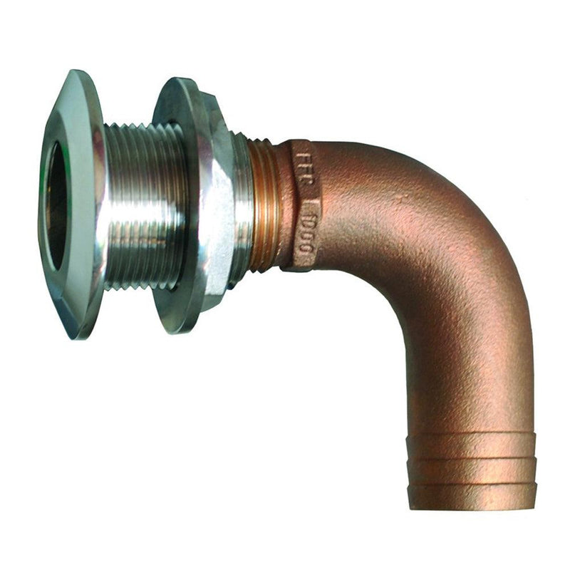 GROCO 1-1/4" 90 Degree Hose Thru-Hull Fitting [HTHC-1250-S] - Essenbay Marine