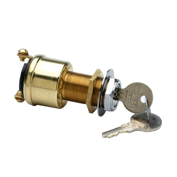 Cole Hersee 2 Position Brass Ignition Switch [M-489-BP] - Essenbay Marine