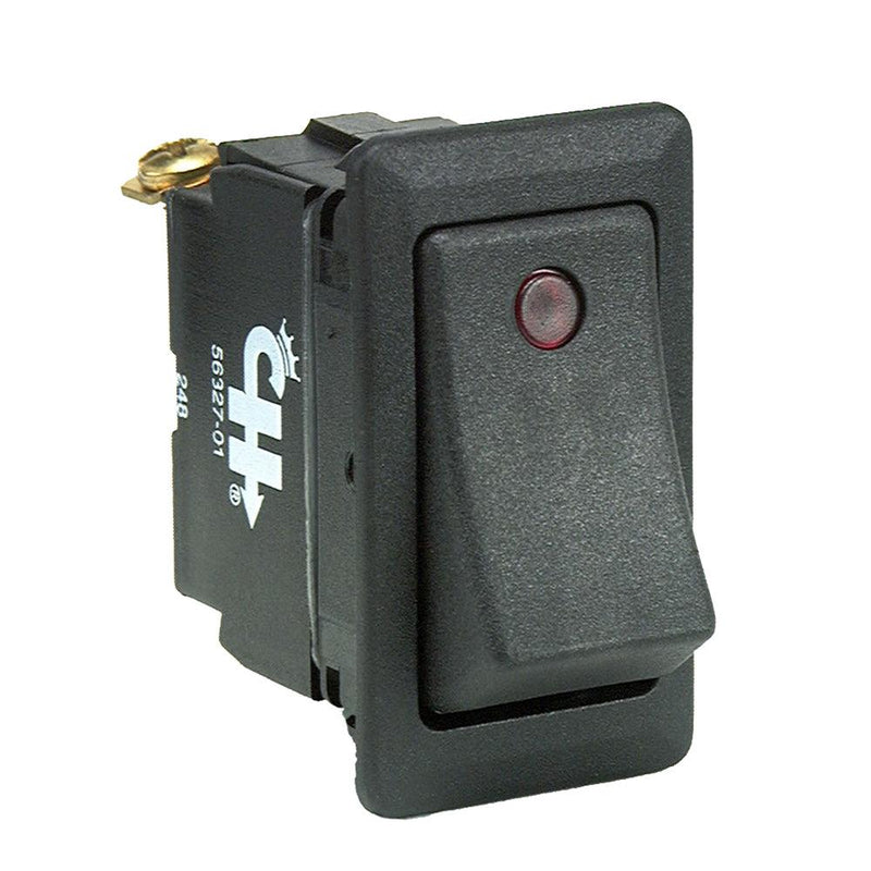 Cole Hersee Sealed Rocker Switch w/Small Round Pilot Lights SPST On-Off 3 Screw [56327-01-BP] - Essenbay Marine