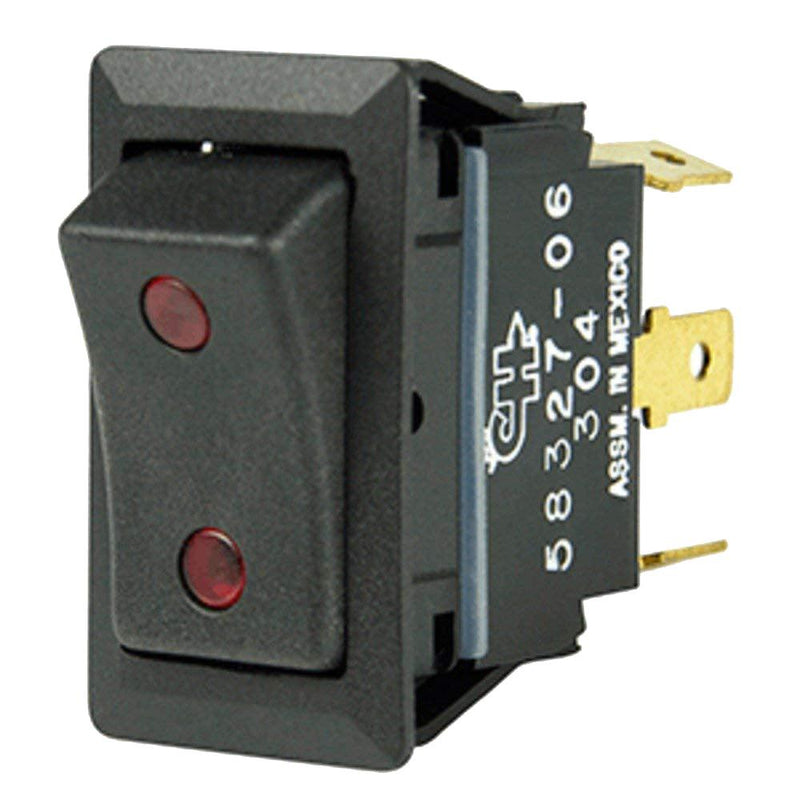 Cole Hersee Sealed Rocker Switch w/Small Round Pilot Lights SPDT On-Off-On 4 Blade [58327-06-BP] - Essenbay Marine