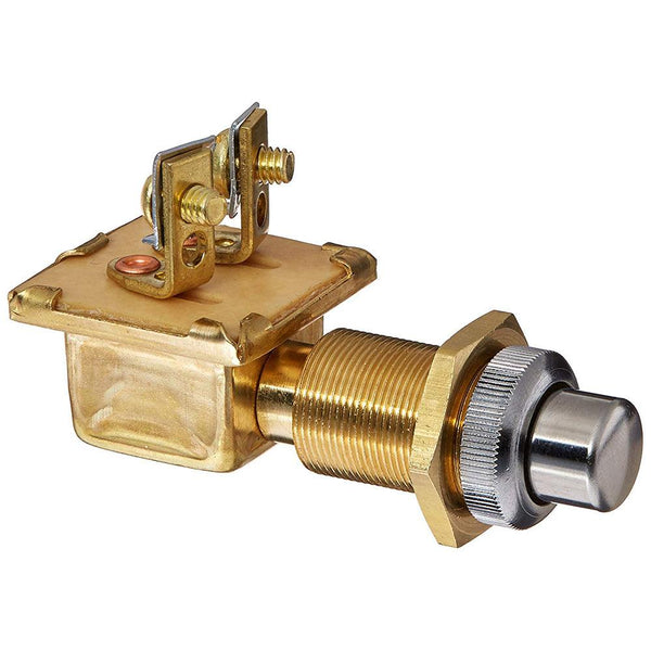 Cole Hersee Heavy Duty Push Button Switch w/Gasket Seal SPST Off-On 2 Screw - 10A [M-485-BP] - Essenbay Marine