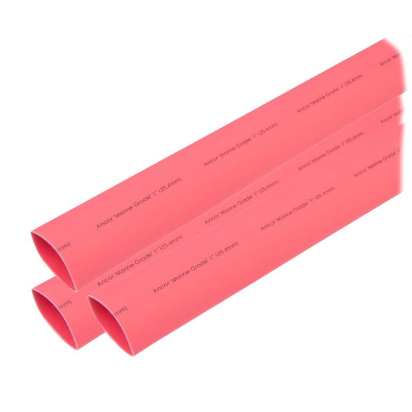 Ancor Heat Shrink Tubing 1" x 3" - Red - 3 Pieces [307603] - Essenbay Marine