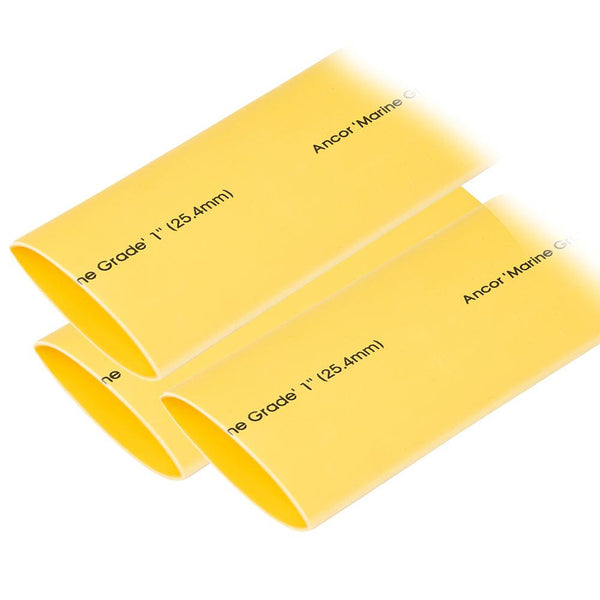 Ancor Heat Shrink Tubing 1" x 12" - Yellow - 3 Pieces [307924] - Essenbay Marine