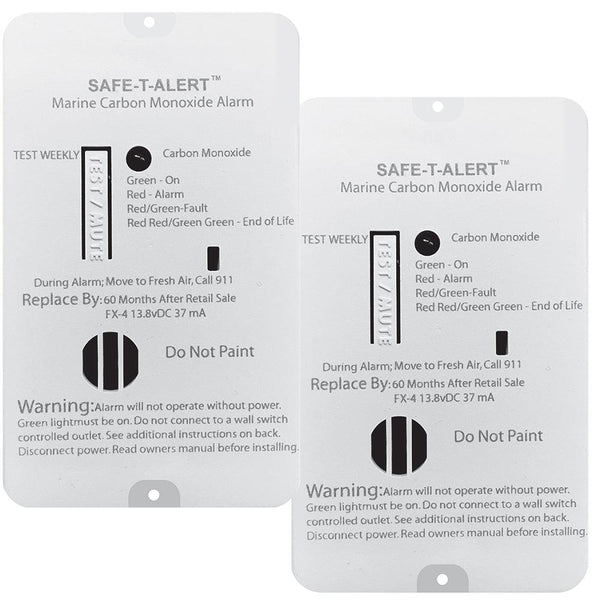 Safe-T-Alert FX-4 Carbon Monoxide Alarm - 2-Pack [FX-4MARINE2-PACK] - Essenbay Marine