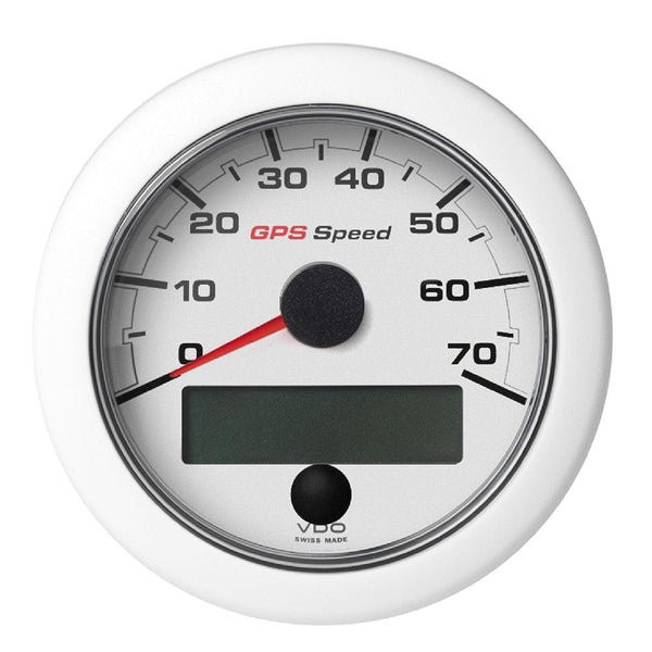 Veratron 3-3/8" (85mm) OceanLink GPS Speedometer (0-70 KN/MPH/KMH) - White Dial  Bezel [A2C1352090001] - Essenbay Marine