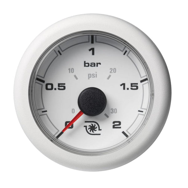 Veratron 52MM (2-1/16") OceanLink Boost Pressure Gauge - 2 Bar/30PSI - White Dial  Bezel [A2C1066150001] - Essenbay Marine