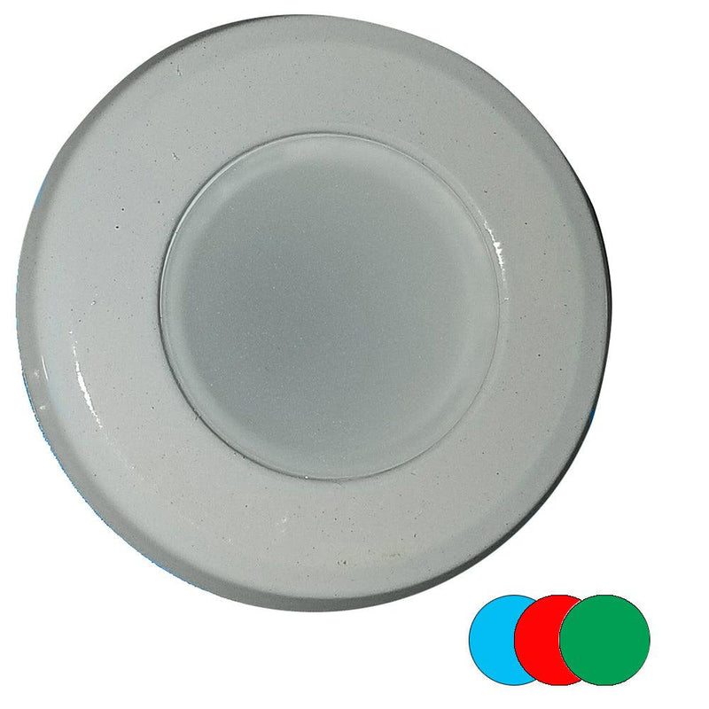 Shadow-Caster Color-Changing White, Blue  Red Dimmable - White Powder Coat Down Light [SCM-DL-WBR] - Essenbay Marine