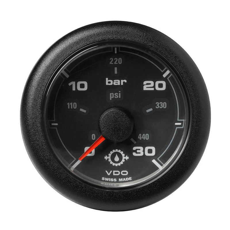 Veratron 52MM (2-1/16") OceanLink Transmission Oil Pressure Gauge - 30 Bar/440 PSI - Black Dial  Bezel [A2C1066040001] - Essenbay Marine