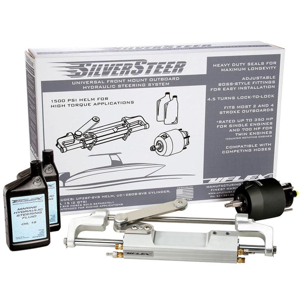 Uflex SilverSteer Front Mount Outboard Hydraulic Steering System w/ UC130-SVS-1 Cylinder [SILVERSTEERXP1] - Essenbay Marine