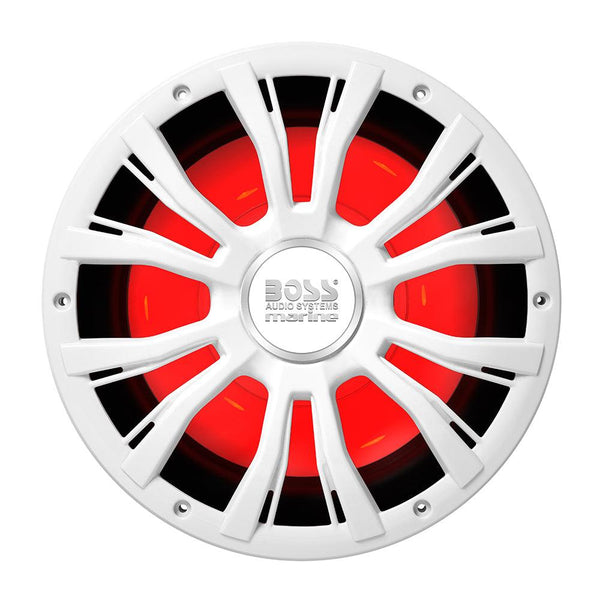 Boss Audio 10" MRG10W Subwoofer w/RGB Lighting - White - 800W [MRGB10W] - Essenbay Marine
