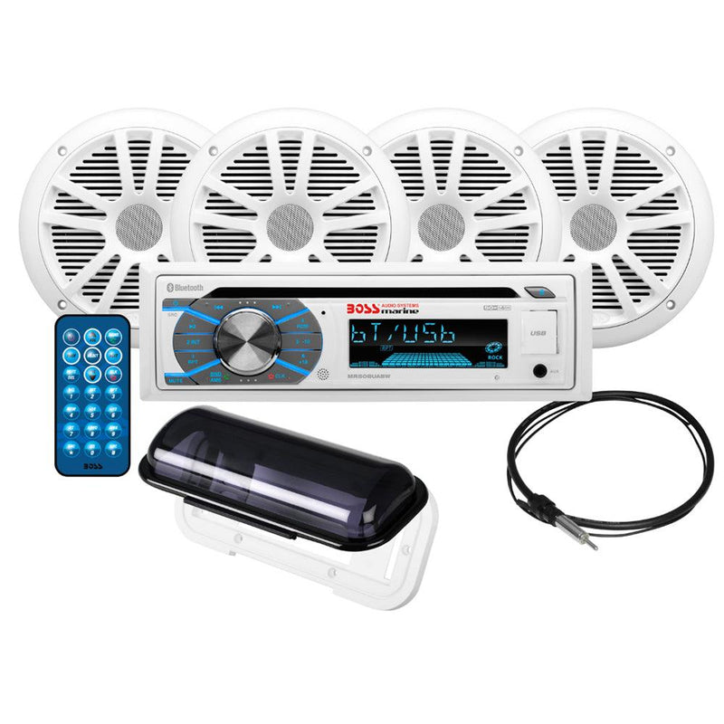 Boss Audio MCK508WB.64S Marine Stereo  2 Pairs of 6.5" Speaker Kit - White [MCK508WB.64S] - Essenbay Marine