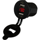 Sea-Dog Dual USB Socket/Voltmeter w/Hidden Display [426517-1] - Essenbay Marine